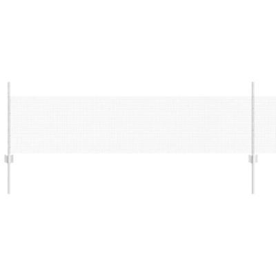 VidaXL Hek met paal zilver 0,5 x 10 m staal