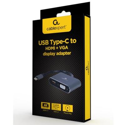 USB-C naar HDMI + VGA adapter kabel 0.15 meter