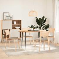 Tafelblad 120x60x4 cm ovaal massief eikenhout - thumbnail