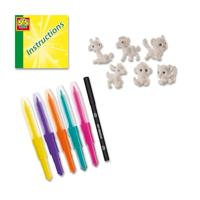 SES Creative Ses blow airbrush pens - safari dieren, 6st. - thumbnail