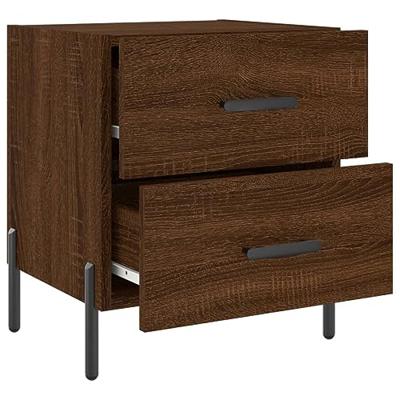 Nachtkastjes 2 st 40x35x47,5 cm bewerkt hout bruin eikenkleur