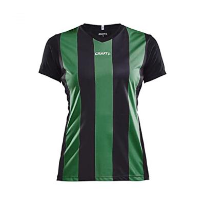 Craft 1905568 Progress Stripe Jersey W - Black/Team Green - XL