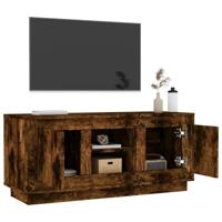 Tv-meubel 102x35x45 cm bewerkt hout gerookt eikenkleurig - thumbnail