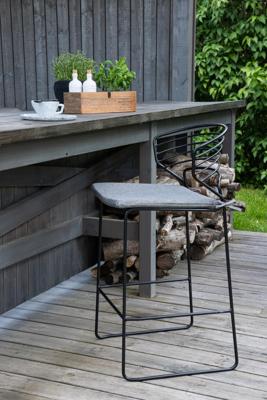 Nohr Outdoor Barkruk 'Daman' kleur Zwart (zithoogte 65cm) Nohr Outdoor Barkruk 'Daman' kleur Zwart (zithoogte 65cm)