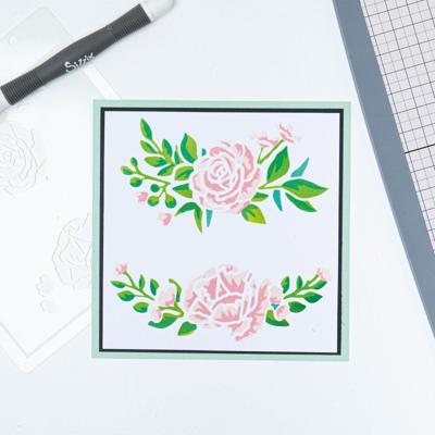 Sizzix • layered stencils floral borders