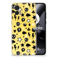 Silicone Back Case Motorola Edge 30 Neo Punk Geel - thumbnail