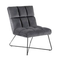 Bendt Fauteuil 'Kristian' Velvet, kleur Donkergrijs - thumbnail