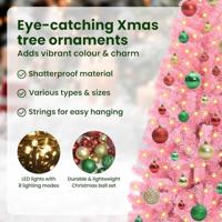 VidaXL Kerstboom met 150 led met standaard roze 120 cm pvc - thumbnail
