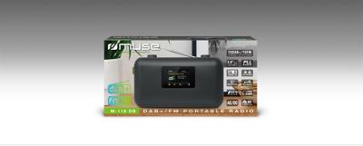 Muse Radio, DAB+ FM PLL, TFT LCD-scherm, MUSE - (M-118 DB) klok, dubbel alarm, snooze, s slaap, slideshow functie, donkergrijs