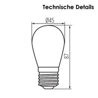 LED E27-ST45 Filamentlamp - 0,5 Watt - 2700K - 50 Lumen - thumbnail