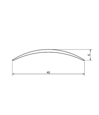 Roval afdekprofiel - aluminium - 40x6 mm - 1000 mm