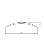 Roval afdekprofiel - aluminium - 40x6 mm - 1000 mm - thumbnail