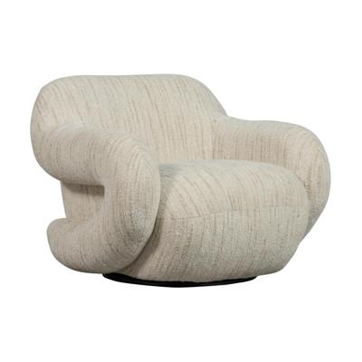 WOOOD Fauteuil 'Folke' Chenille, kleur Naturel Melange