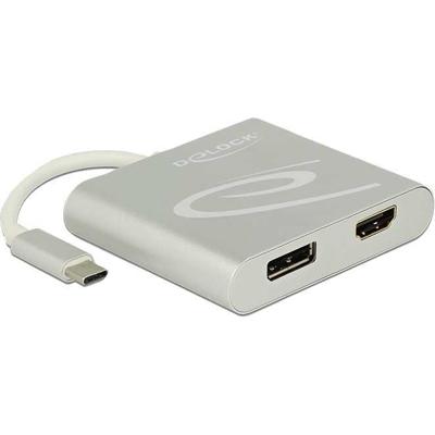 DeLOCK USB-C > 1x HDMI + 1x DisplayPort adapter