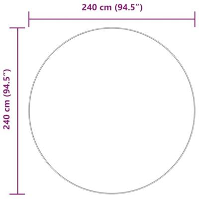 Hoogpolig vloerkleed NAVARRA 240x240 cm polyester lichtgrijs