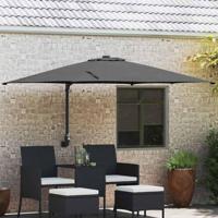 Tuinparasol Antraciet en Zwart 248.5 x 247.5 x 160 cm - thumbnail