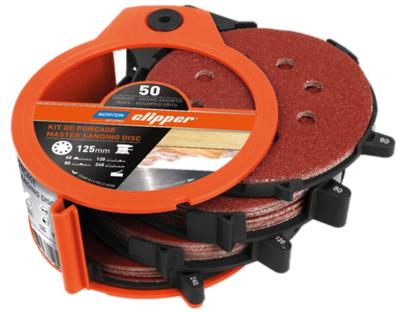 Clipper schuurschijven combiset 125mm 50 stuks