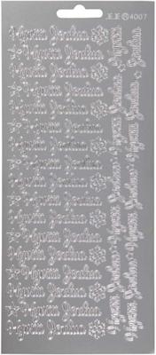 Creotime foliestickers Hyvaa Joulua 71 stuks zilver