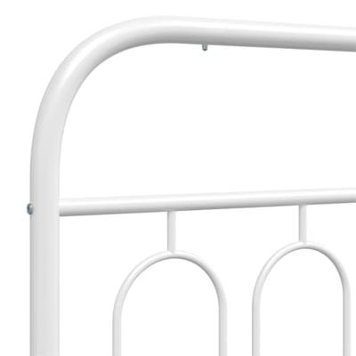 Bedframe met hoofd- en voeteneinde metaal wit 183x213 cm Bedframe met hoofd- en voeteneinde metaal wit 183x213 cm