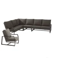 New Mauritius hoekbank groot met loungestoel - thumbnail