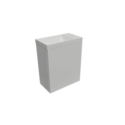 Fonteinset Aquasplash Luna 54,3x39,7x21,8 cm Glans Wit Met Marble Fontein Met Overloop Mat Wit Aquasplash