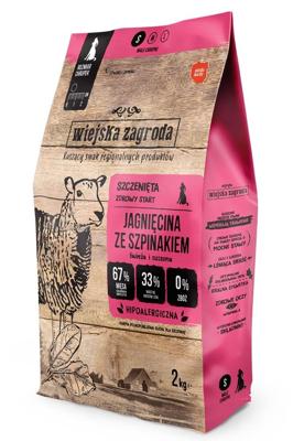 WIEJSKA ZAGRODA Lamb with spinach S puppy - droog hondenvoer - 2kg