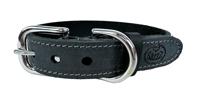 Sazzz halsband voor hond nomad vintage leer antraciet 27-33x2 cm - thumbnail