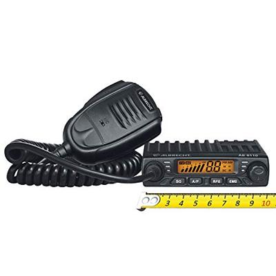 Albrecht AE6110 Multistandard AM/FM CB-Radio, voor Europa, in Slim-Line Formaat, Zwart