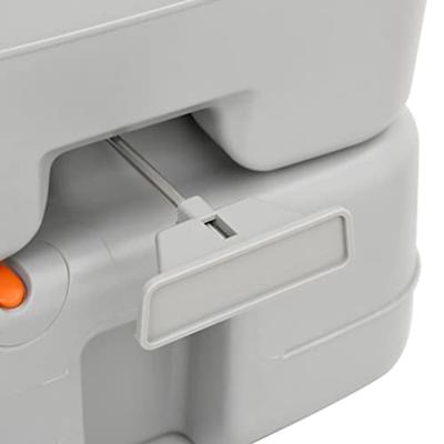 VidaXL Campingtoilet draagbaar 15+10 l hdpe grijs en wit