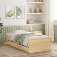 Bedframe met lades sonoma eikenkleurig 90x200 cm - thumbnail