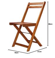 Bistrostoelen 2 st massief acaciahout - thumbnail