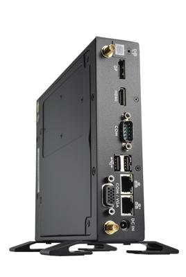 Shuttle XPC Slim Barebone DS50U, Intel Celeron 7305, 2X LAN (1x 2.5Gbit,1x 1Gbit), 1xCOM, 1xHDMI, 1xDP, 1x VGA, zonder ventilator, 24/7 continu gebruik