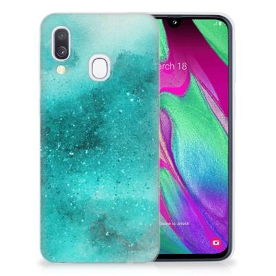 Smartphone hoesje Samsung Galaxy A40 Painting Blue Smartphone hoesje Samsung Galaxy A40 Painting Blue