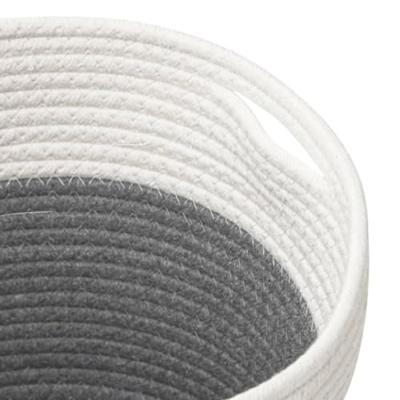 VidaXL Opbergmanden 2 st ø 28x28 cm katoen grijs en wit