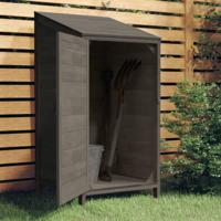 VidaXL Tuinschuur 55x52x112 cm massief vurenhout antracietkleurig - thumbnail