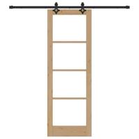 Schuifdeur ORKDAL Bruin 73.5 x 211 cm Hout en metaal - thumbnail