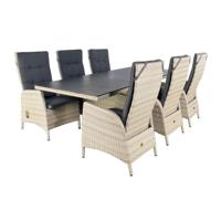 Dining set Santa Cruz Sunrise Beige 220 x 100 cm Oosterik Home - Oosterik home - thumbnail