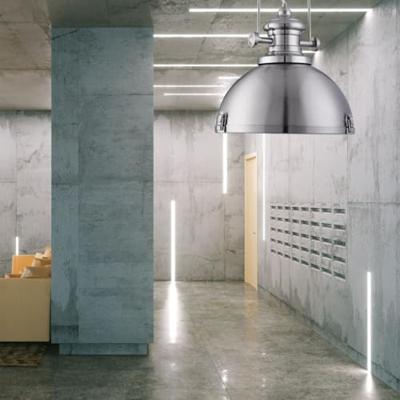 Searchlight HanglampIndustrial Pendants Ø 31cm zilver mat - 2297SS