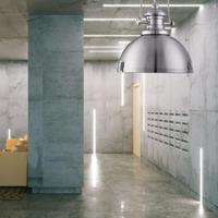 Searchlight HanglampIndustrial Pendants Ø 31cm zilver mat - 2297SS - thumbnail