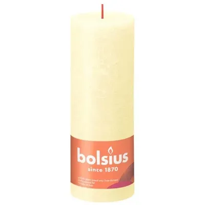 Bolsius stompkaars rustiek butter yellow 19 cm ø 7 cm