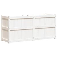 Plantenbak 150x50x70 cm massief grenenhout wit - thumbnail