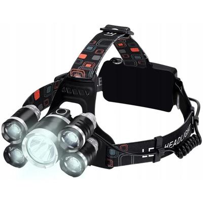 Ultrakrachtige Oplaadbare Hoofdlamp - 5 LED Koplampen - 18000 Lumen - 500m Bereik
