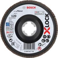 Bosch Accessoires X-LOCK Lamellenschijf schuin, kunststof Ø125mm, G 120, X571, 
Best for Metal - 2608621770 - thumbnail