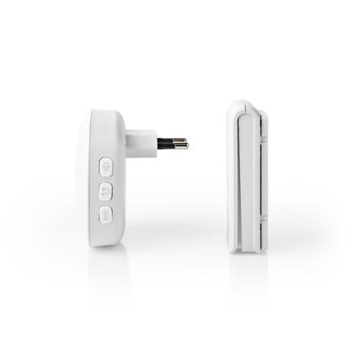 Nedis DOORBK240CWT Draadloze Deurbelset Zelfvoedende Zender Netvoeding 36 Melodieën