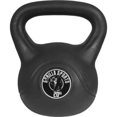 Kettlebell 20 kg zwart kunststof Kettlebell 20 kg zwart kunststof