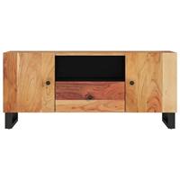 Tv-meubel 105x33,5x46 cm massief acaciahout en bewerkt hout - thumbnail