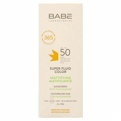 Babé Sun Oil Free Super Fluid Matterend en Getint SPF50 50ml
