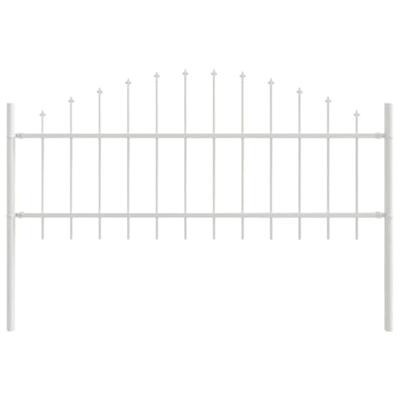 Tuinhek 4 pcs Wit 170 x 140 cm Gepoedercoat staal