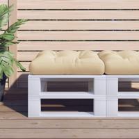 VidaXL Palletkussen 58x58x10 cm stof beige - thumbnail
