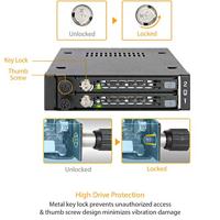 Icy Dock MB492SKL-B 3,5 SATA mobile rack voor 2x 2,5 - thumbnail